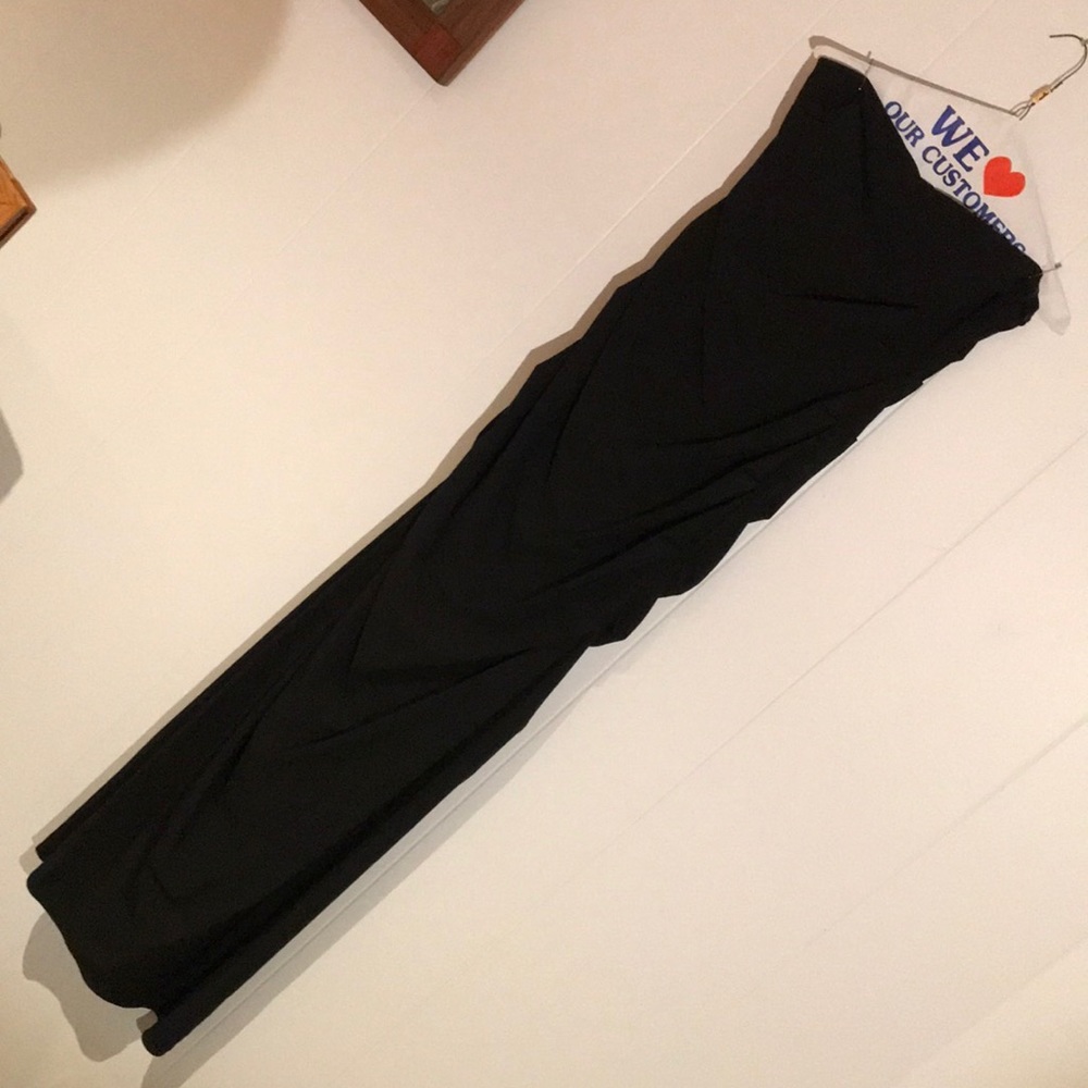 Strapless Nicole miller ruched siding dress